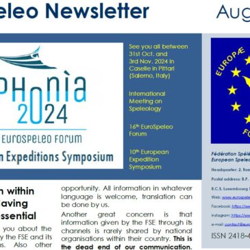 EuroSpeleo Newsletter, August 2024